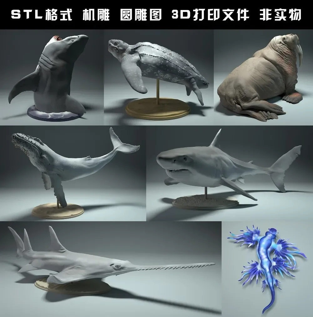 3D Printing File Free - Animali, orso polare, takin, lupo, bison,