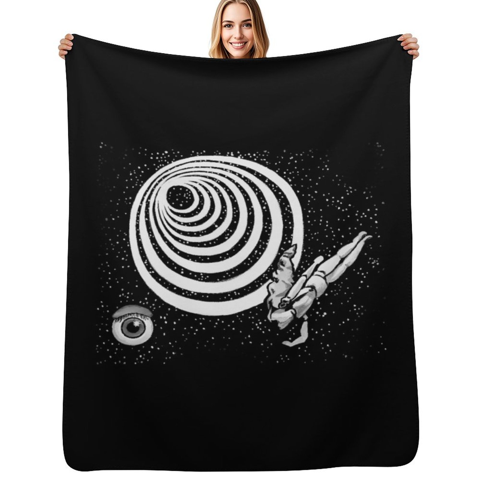 3D Printing Zone - Coperta Twilight Zone Eye Throw, morbida