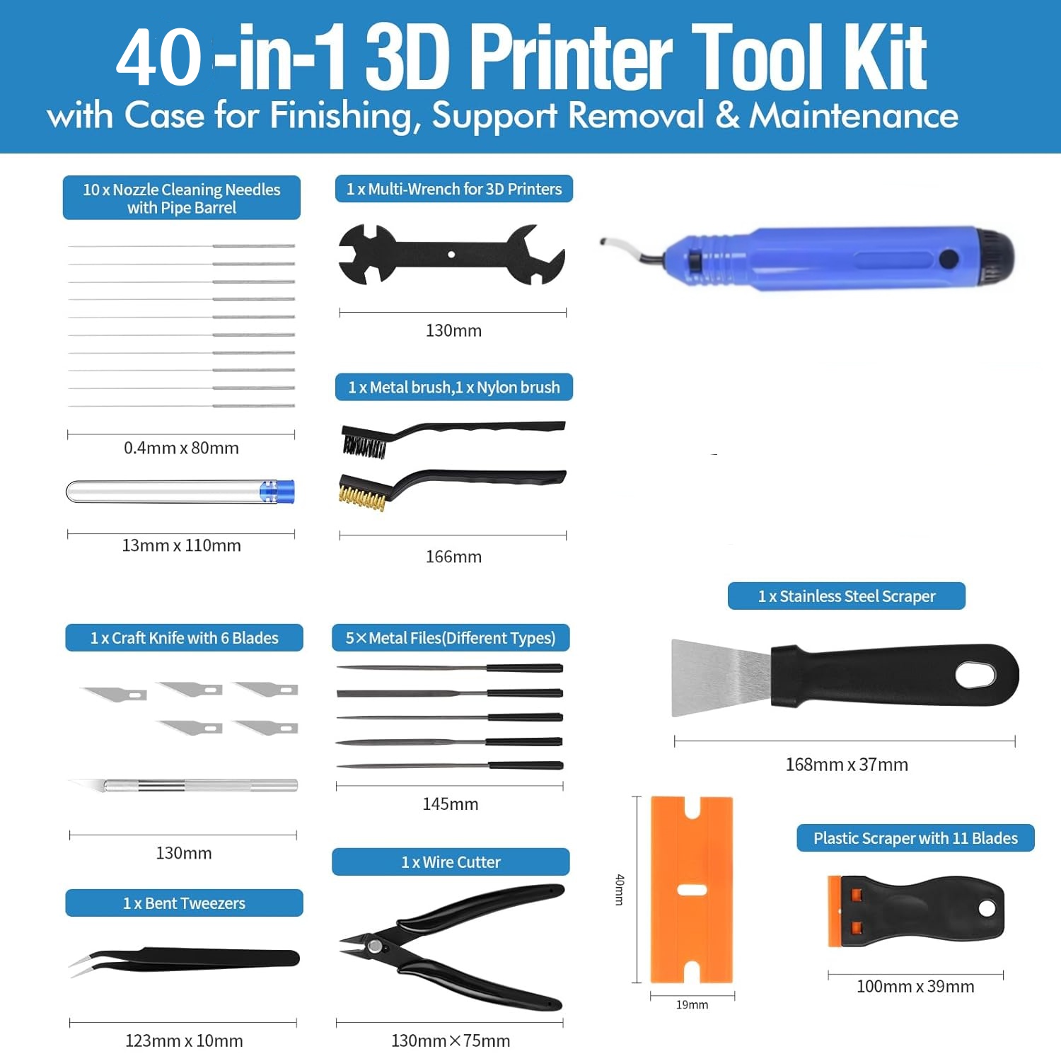 Set di 40 Utensili per Stampan - 3D Printing File Free recensione e prezzo