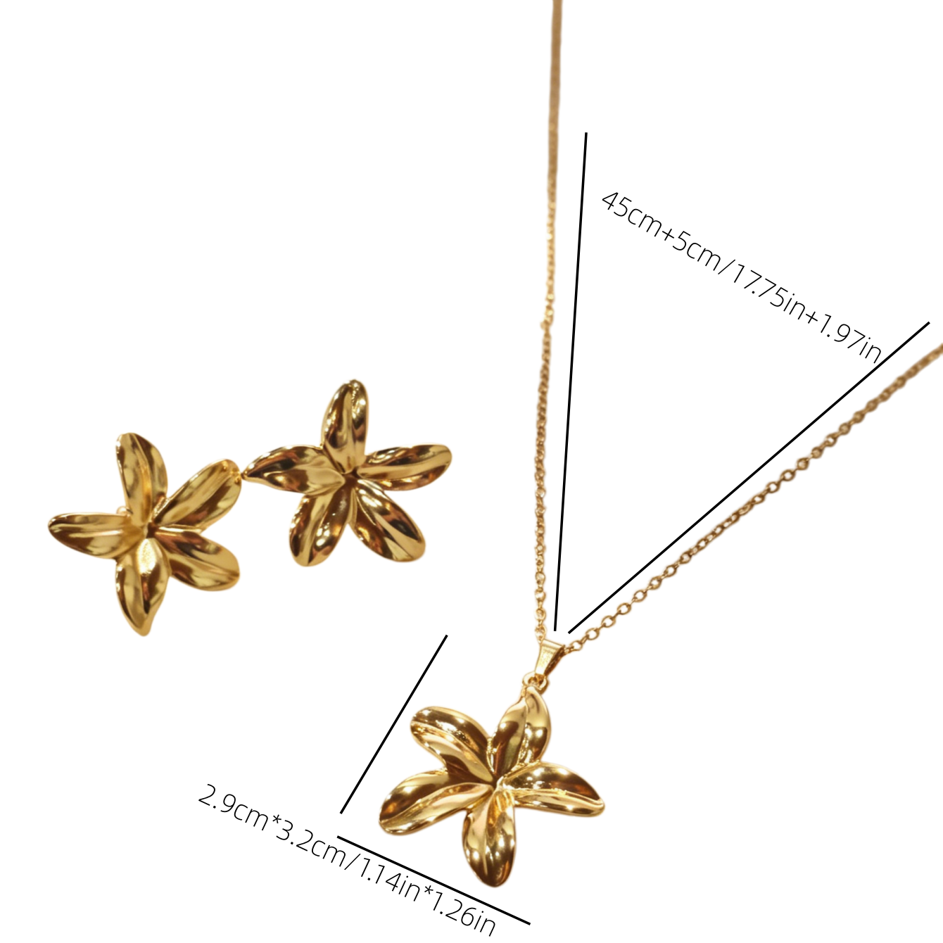 Set di gioielli 3D Plumeria da - 3D Printing Jewellery recensione e prezzo